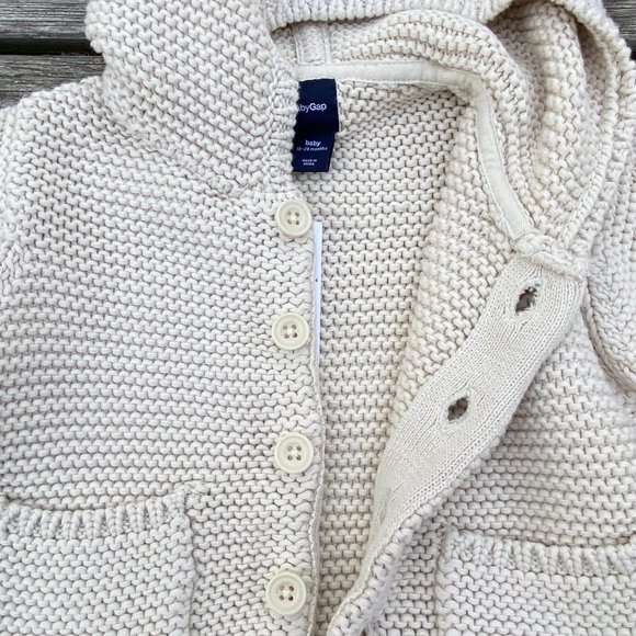 Baby Gap Toddler Knit Cardigan Hoodie - Picture 4 of 10
